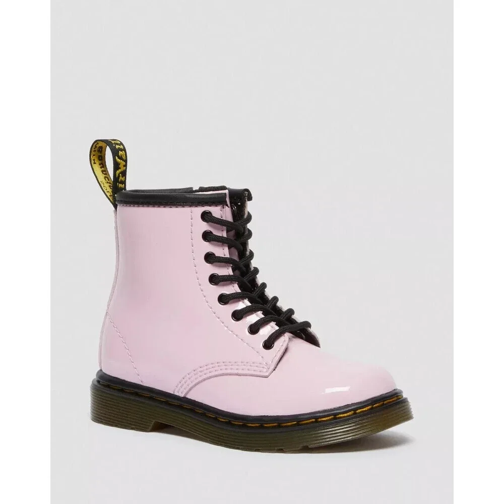 Dr. Martens 1460 26771322 Toddlers 7 Pale Pink Patent Leather Ankle Boots GAL990